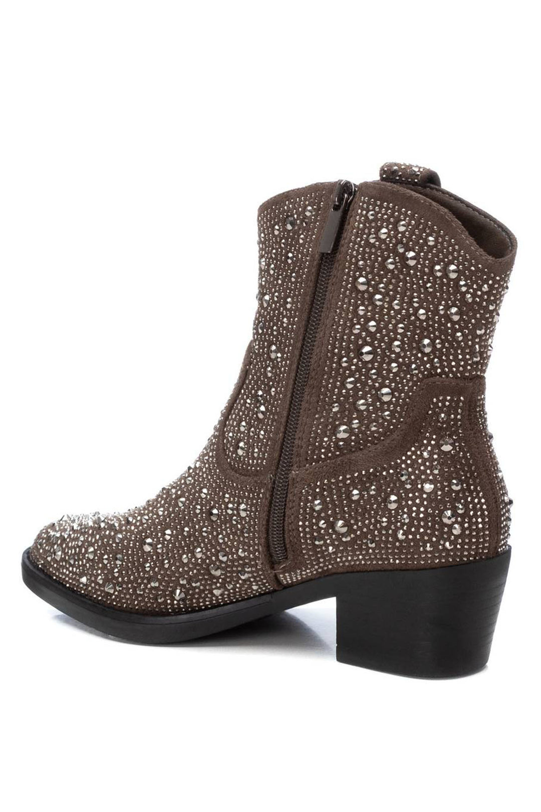 XTI 14311602 S8A1 Taupe Rhinestone Cowboyoots - Experience Boutique