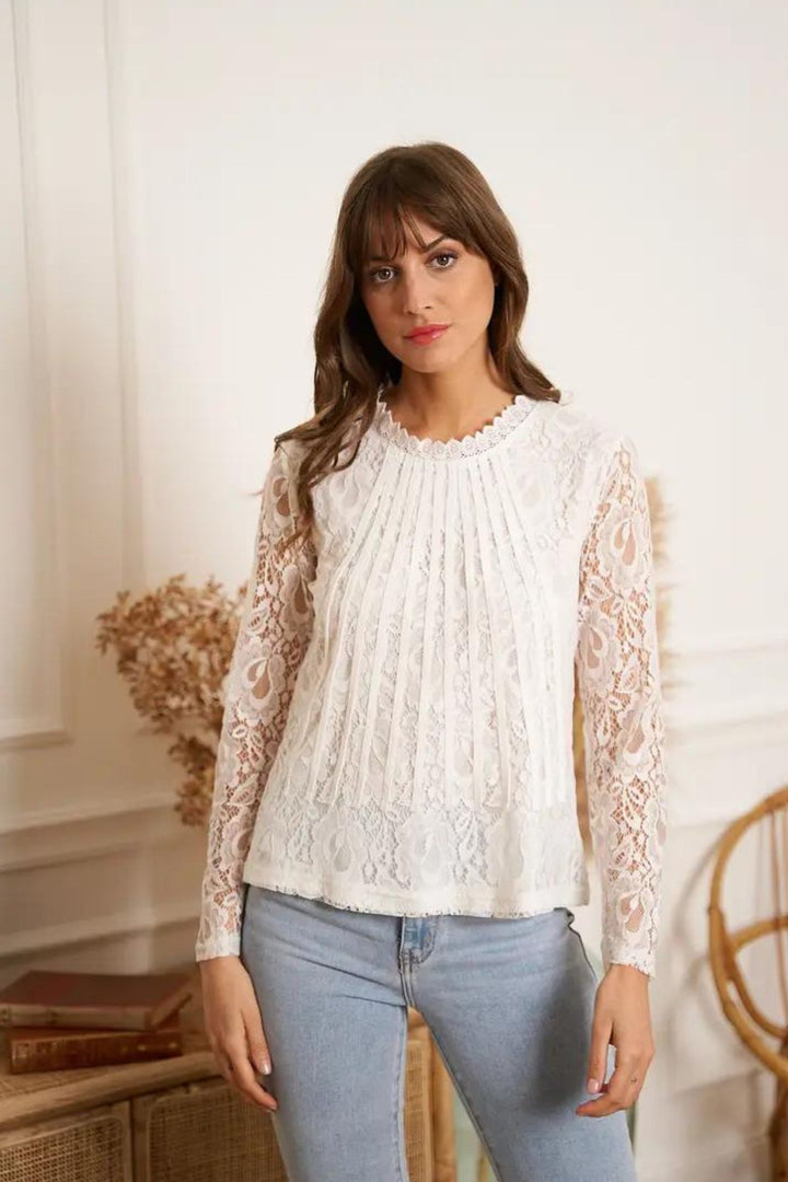 Choklate Cream Tiffany Lace Top