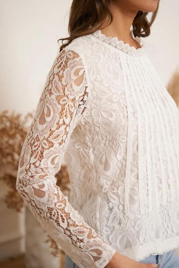 Choklate Cream Tiffany Lace Top