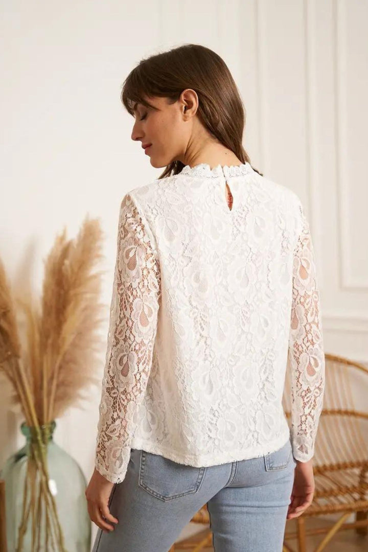 Choklate Cream Tiffany Lace Top