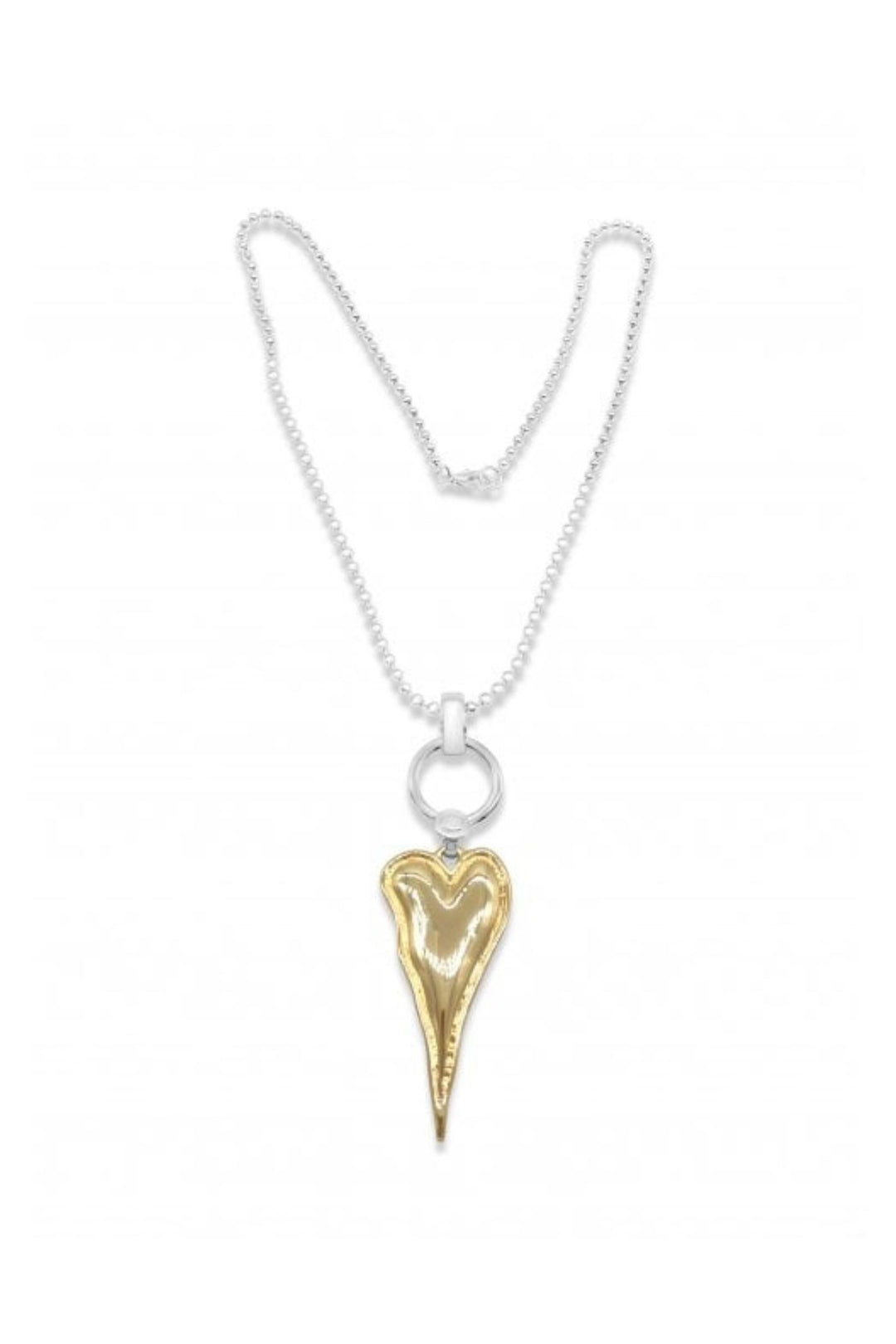 Park Lane Gold & Silver Chain Heart Necklace