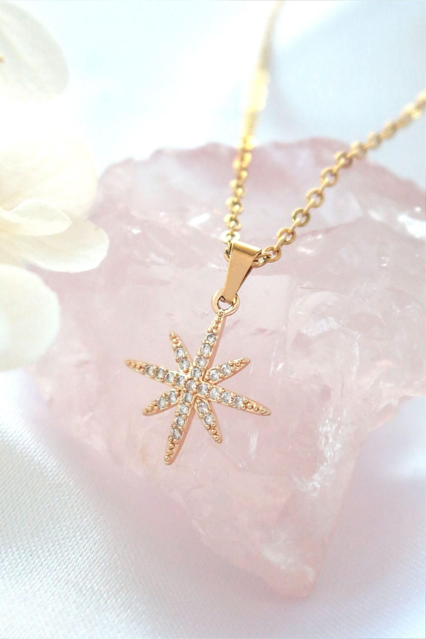 Diamond north hot sale star necklace