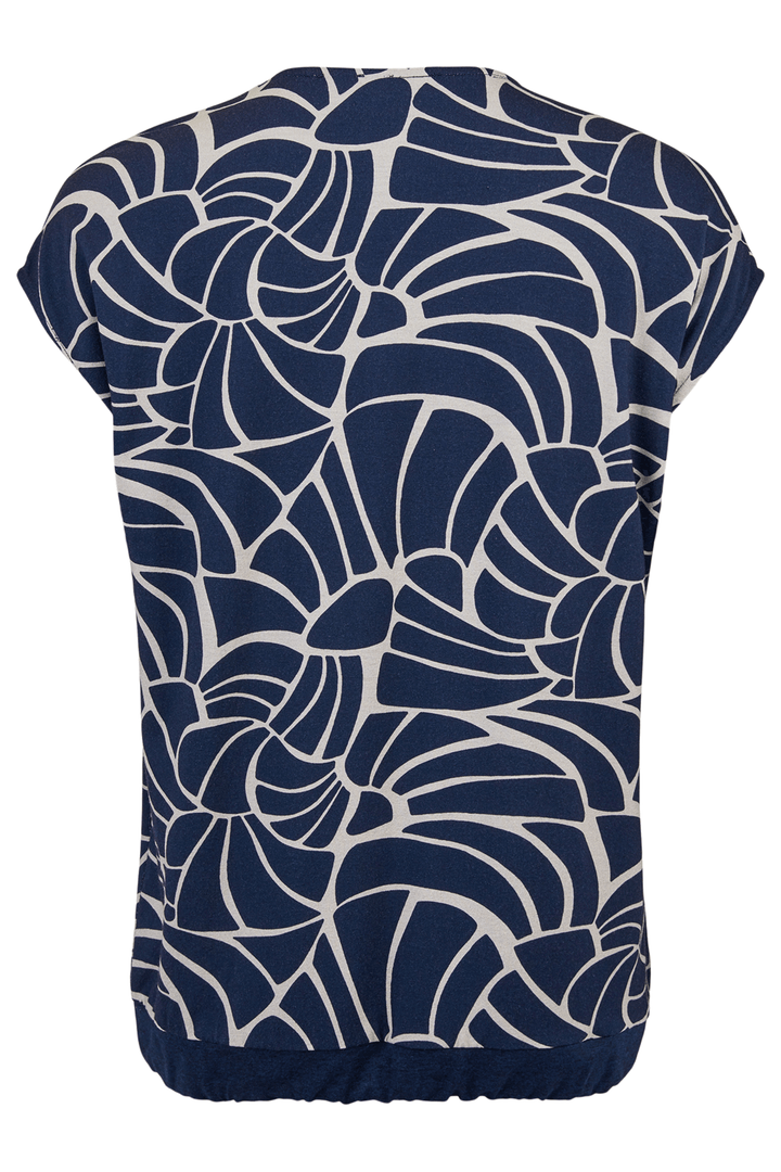 Sunday 6583 Navy Blouson Tie Detail T-Shirt