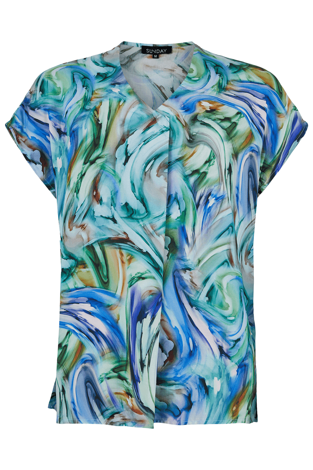 Sunday 6664 Blue Watercolour Marbled Top