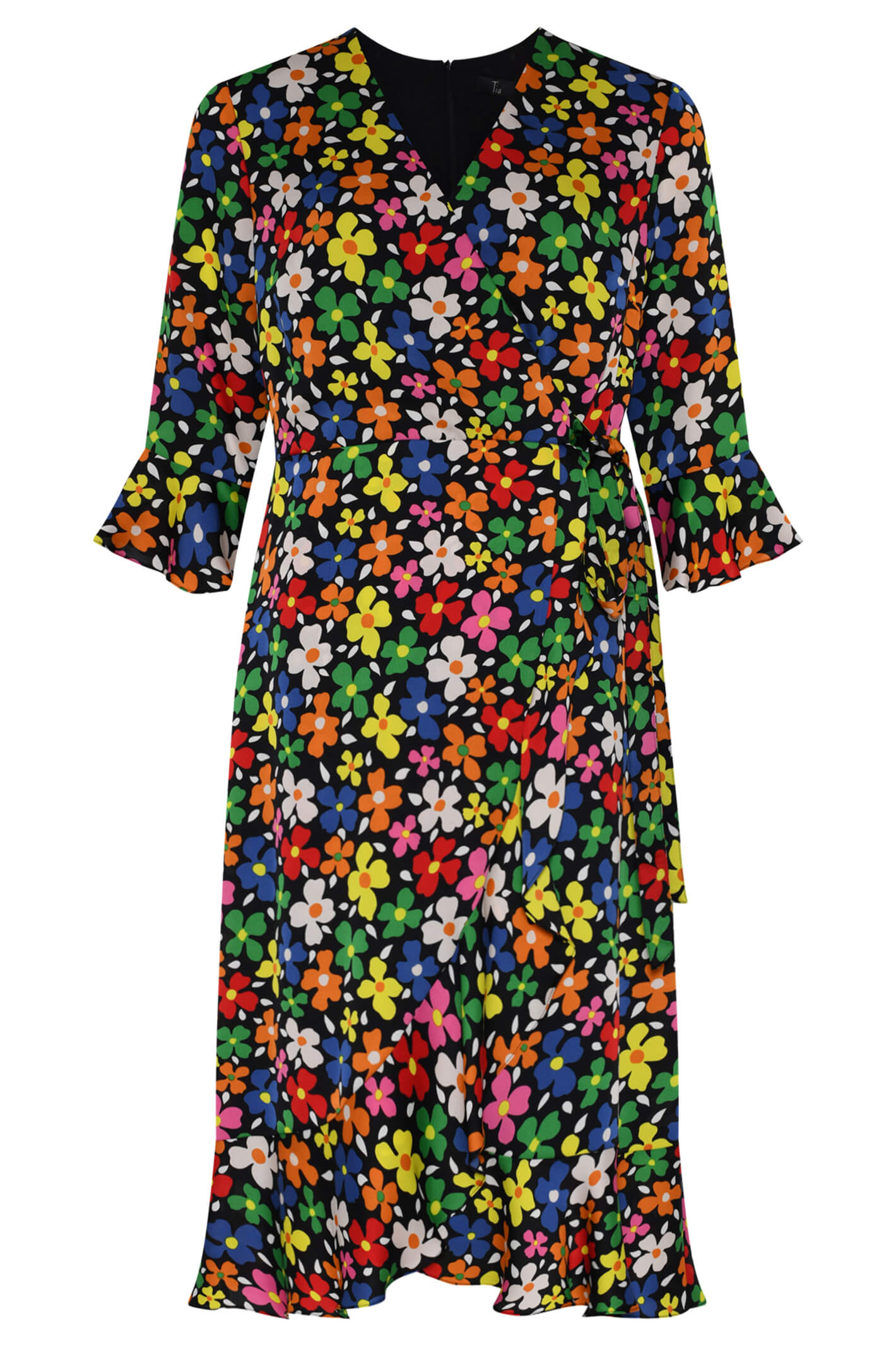 Ganni floral hotsell print wrap dress