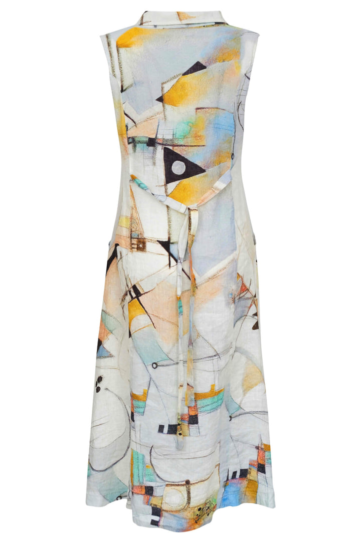 Dolcezza 23662 Abstract Print Sleeveless Dress