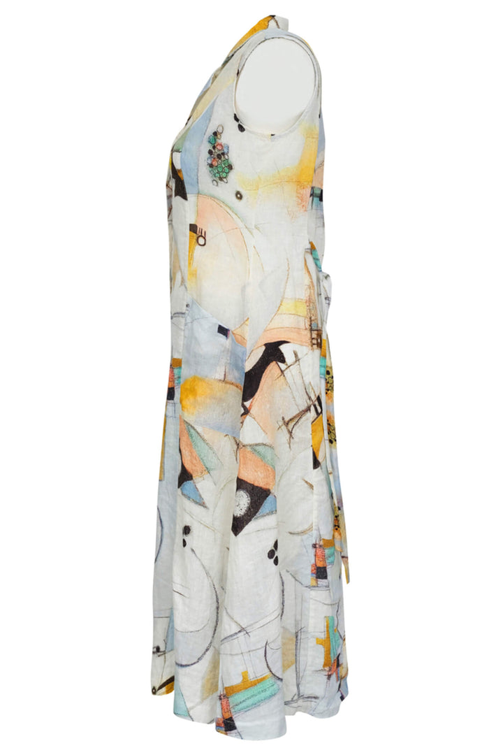 Dolcezza 23662 Abstract Print Sleeveless Dress