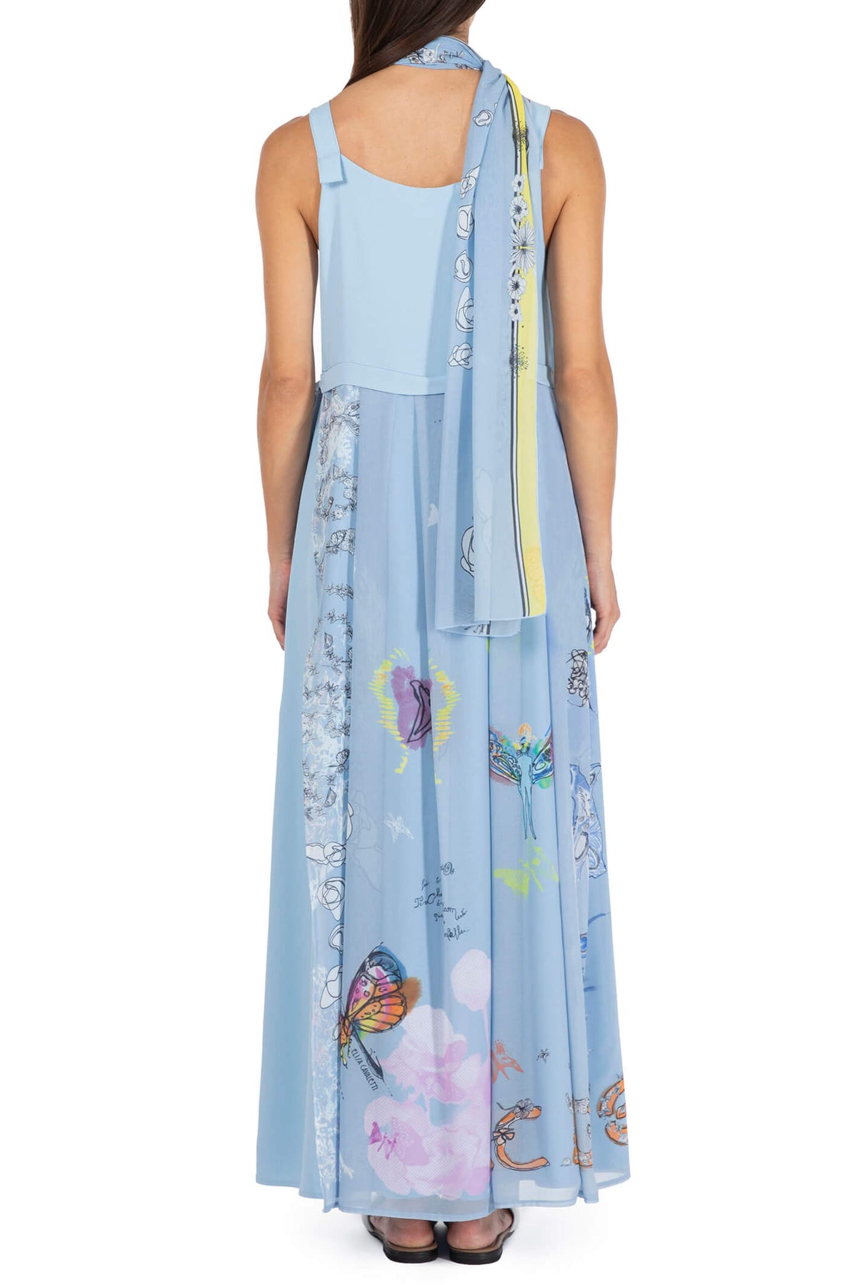 Elisa Cavaletti EJP232090100 Blue Butterfly Print Dress – Experience