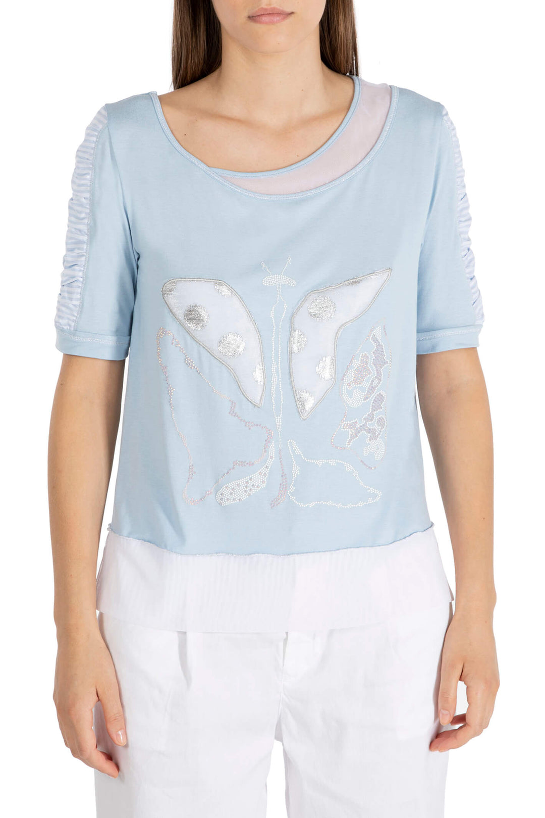 Elisa Cavaletti EJP235015405 Light Blue Top - Experience Boutique