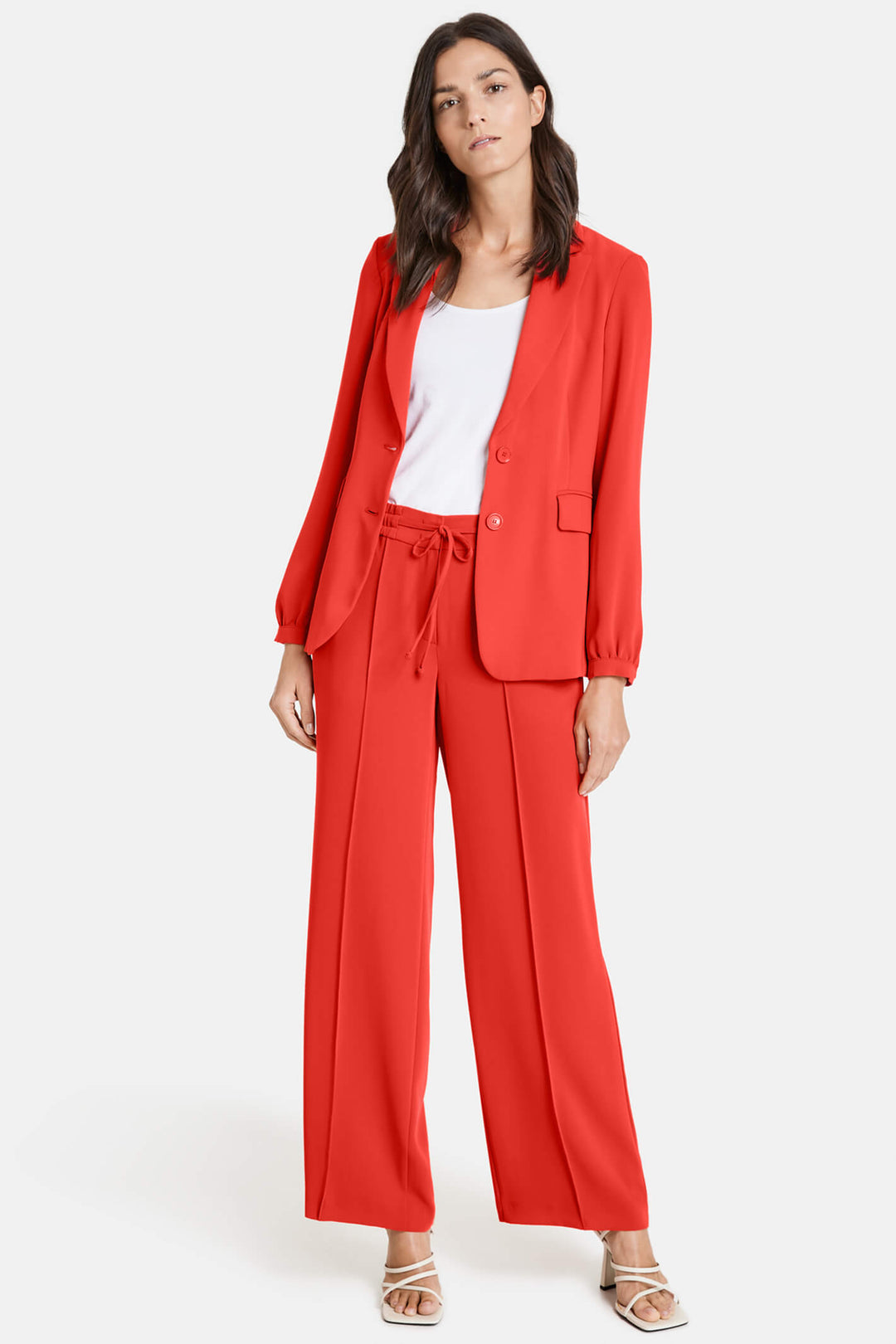 Gerry Weber 120015 Fire Red Trousers - Experience Boutique