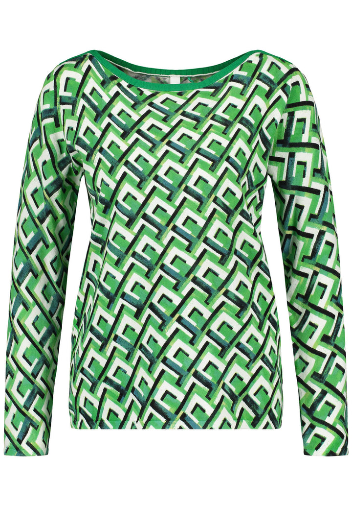 Gerry Weber 870507 Green Print Top - Experience Boutique