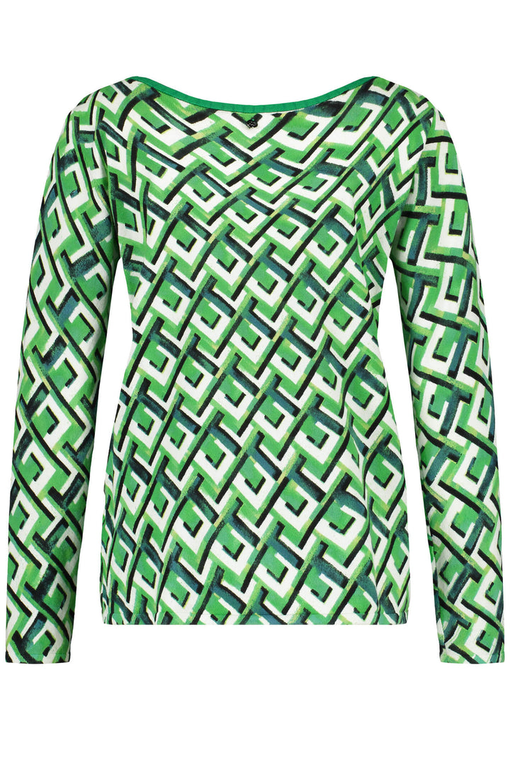 Gerry Weber 870507 Green Print Top - Experience Boutique