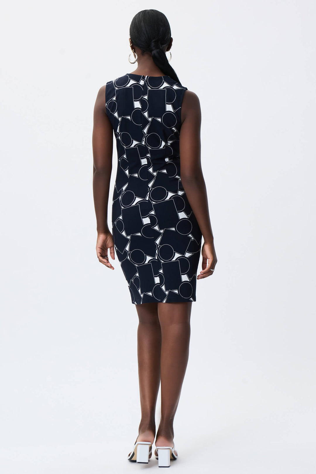 Joseph Ribkoff 231013 Navy Printed Dress - Experience Boutique