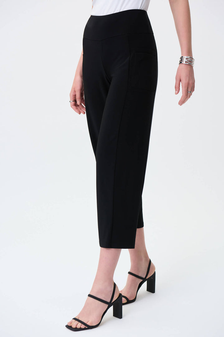 Joseph Ribkoff 231066 Black Wide Leg Trousers - Experience Boutique