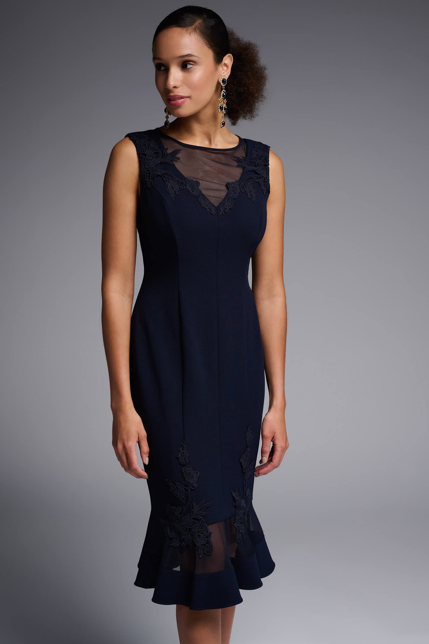 Joseph ribkoff navy blue dress best sale