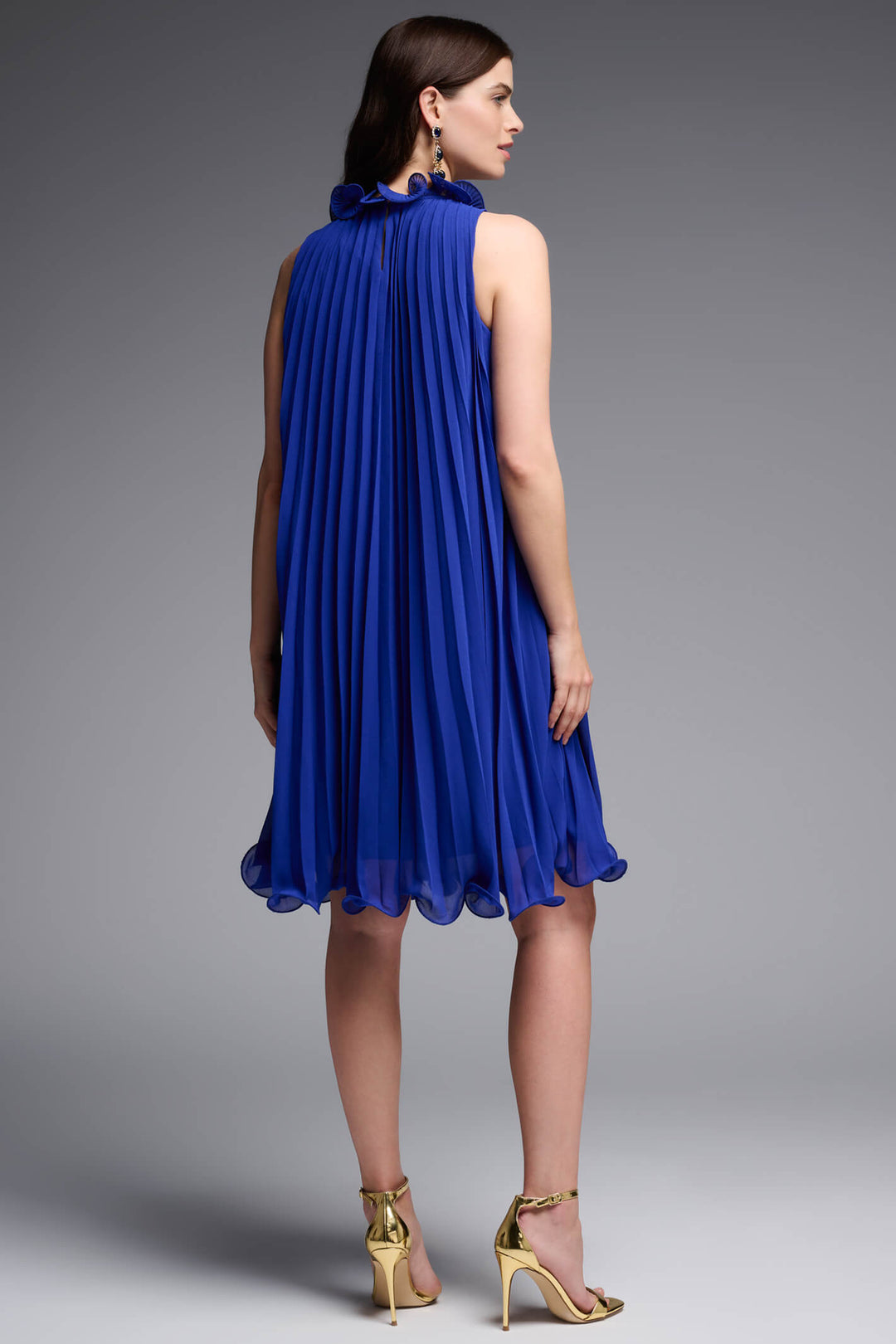 Joseph Ribkoff 231730 Royal Sapphire Pleated Dress - Experience Boutique