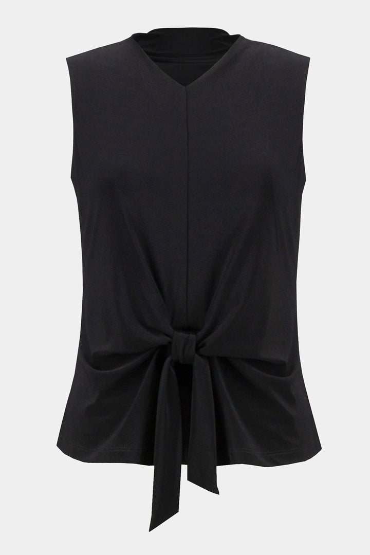 Joseph Ribkoff 232012 Black Tie Detail Top - Experience Boutique