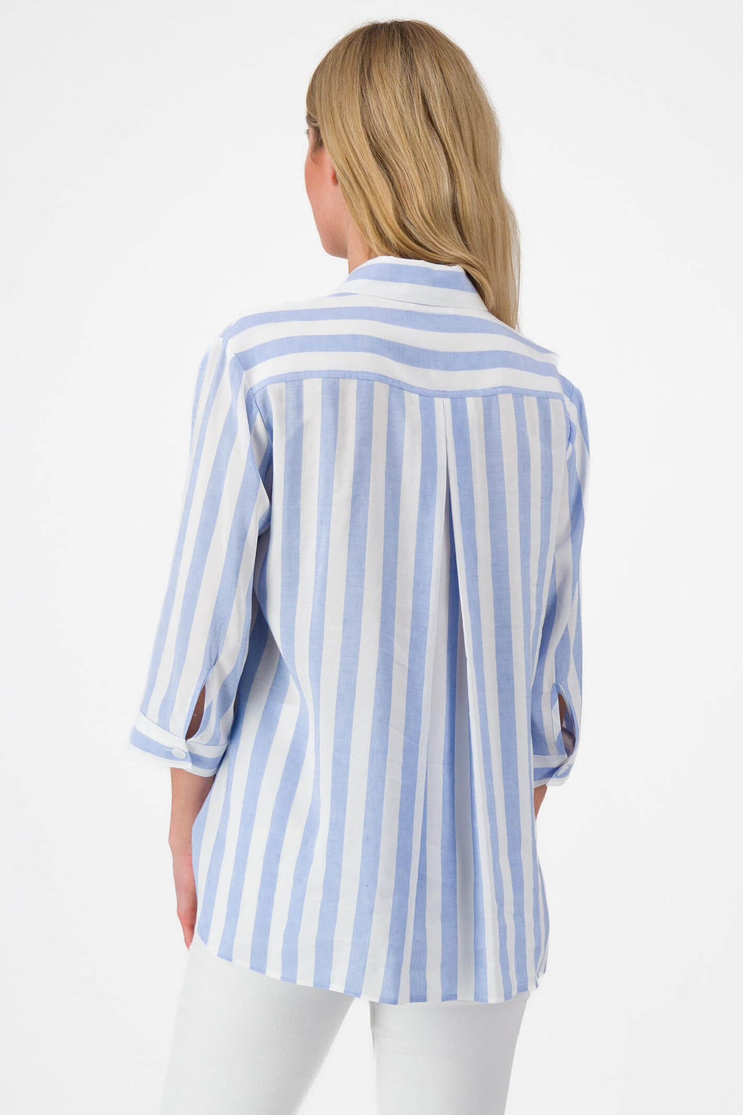 Just White J2997 Sky Blue Stripe Shirt - Experience Boutique