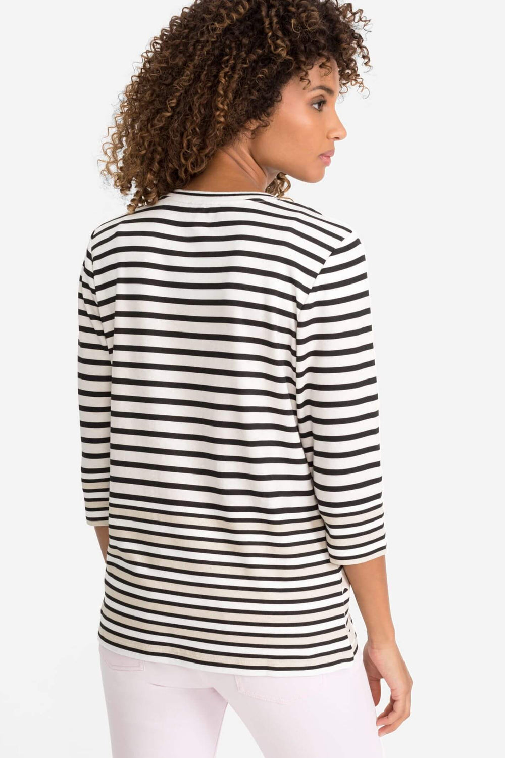 Olsen 11104464 Black Striped T-Shirt – Experience