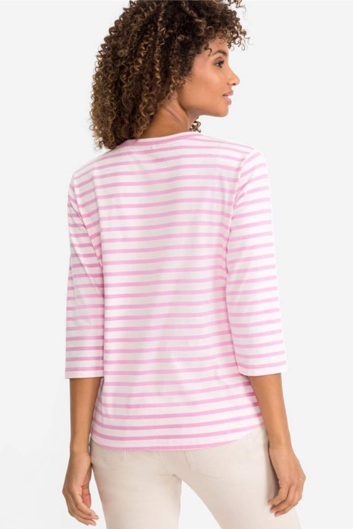 Olsen 11104537 Pink Stripe T-Shirt