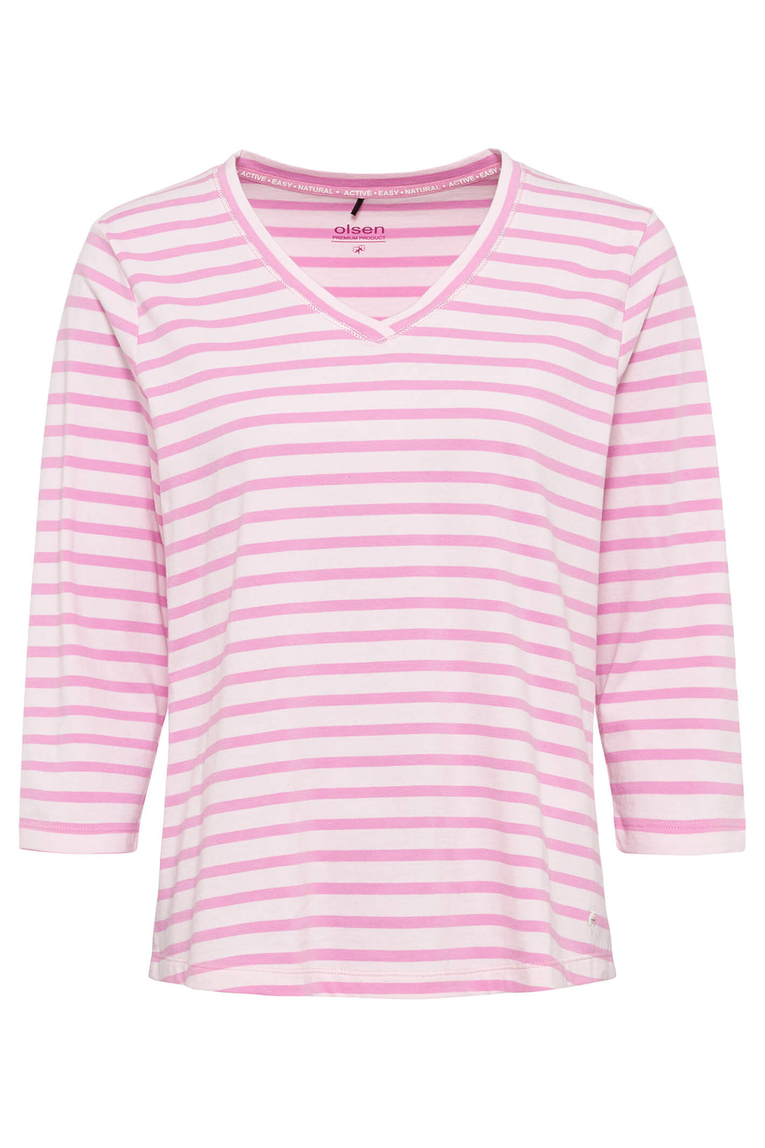 Olsen 11104537 Pink Stripe T-Shirt - Experience Boutique