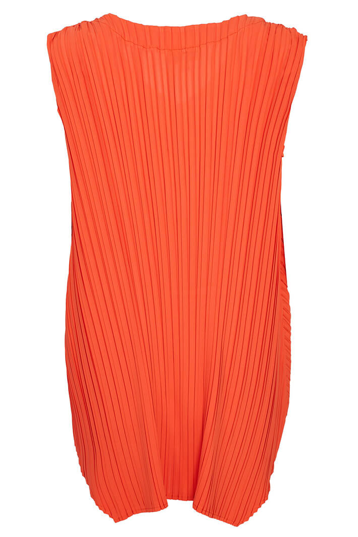 Ora ORS23 108 Burnt Orange Pleated Top - Experience Boutique