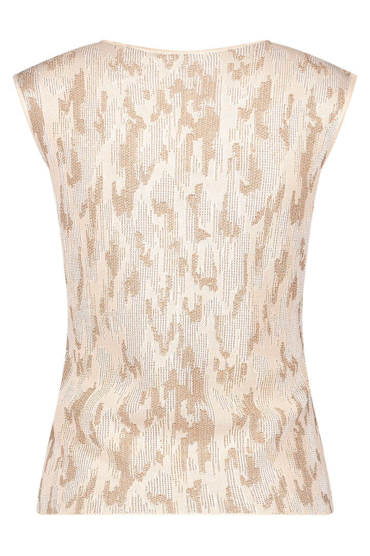 Taifun 372312 Light Creme Patterned Top - Experience Boutique